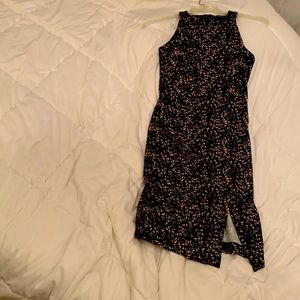 Banana Republic black with tiny flowers fitted dress size 4, worn once